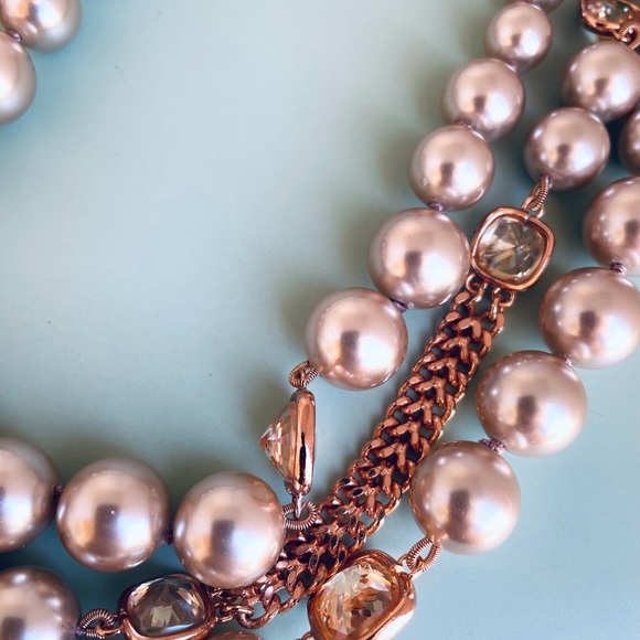 GIVENCHY Rose Gold Champagne Pearl Necklace - Picture 5 of 7